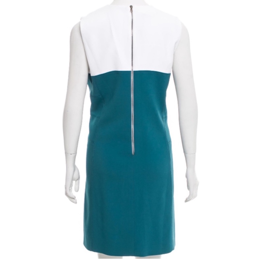 AQUILANO.RIMONDI White and Teal Colorblock Dress! - Picture 3 of 3